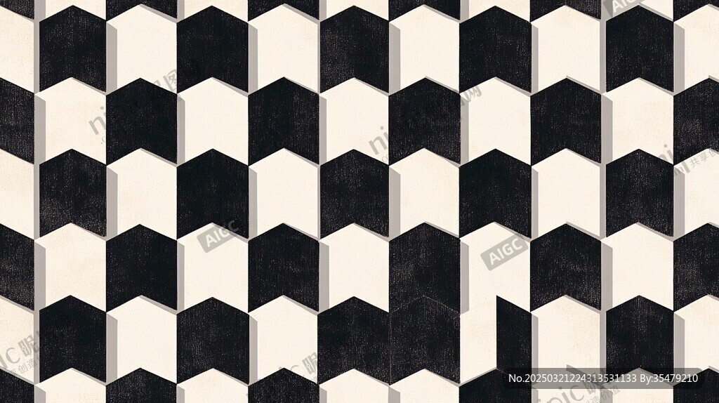 黑白几何图案