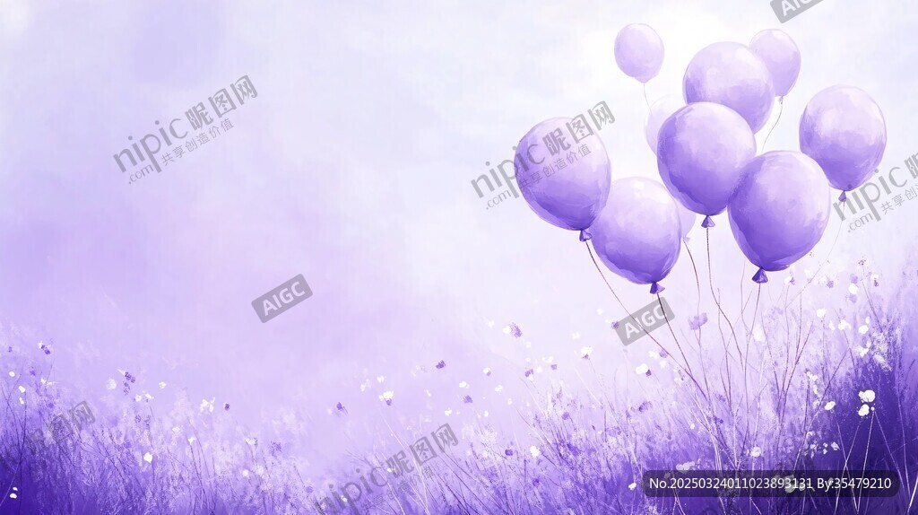 紫色气球梦境