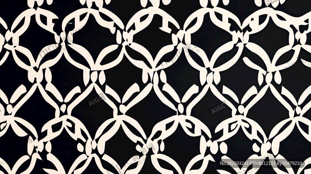 黑白几何花纹图案