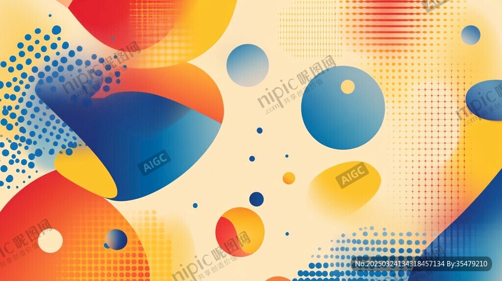 多彩几何抽象艺术背景图