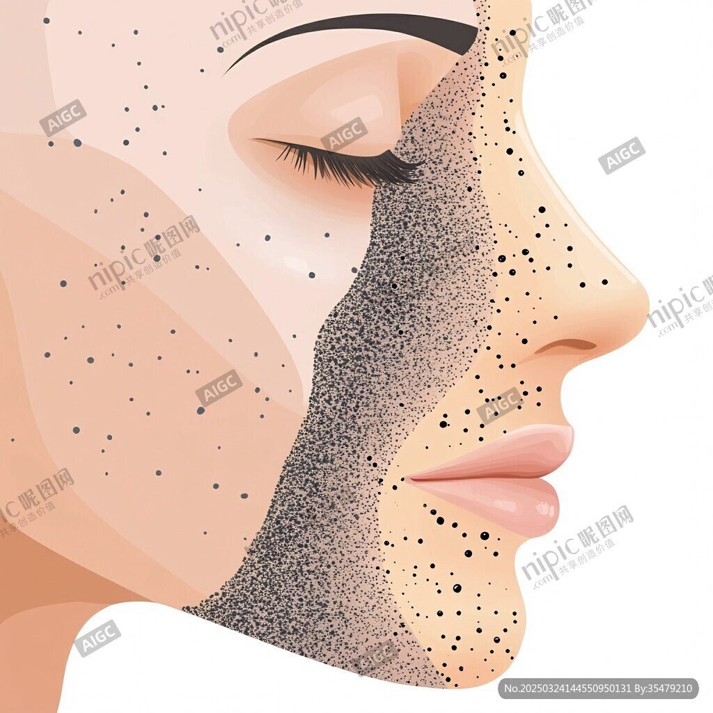 女士面部去角质清洁画面