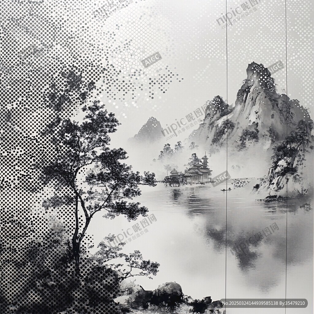 水墨山水意境图