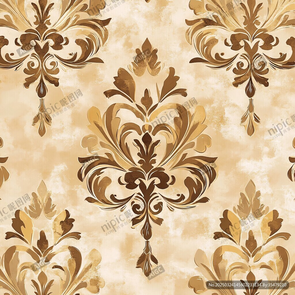 欧式古典花纹壁纸图案