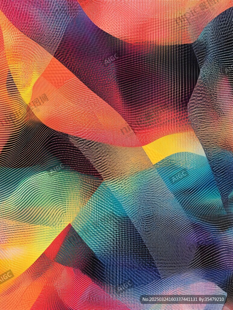 绚丽多彩抽象几何纹理图案