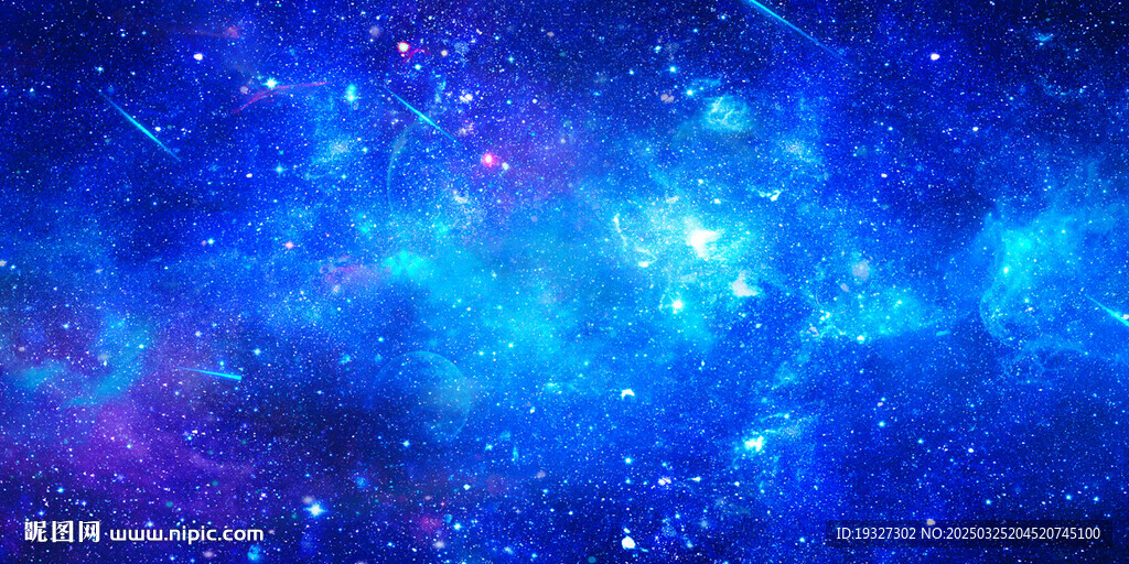 星空背景墙 蓝色星空背景图