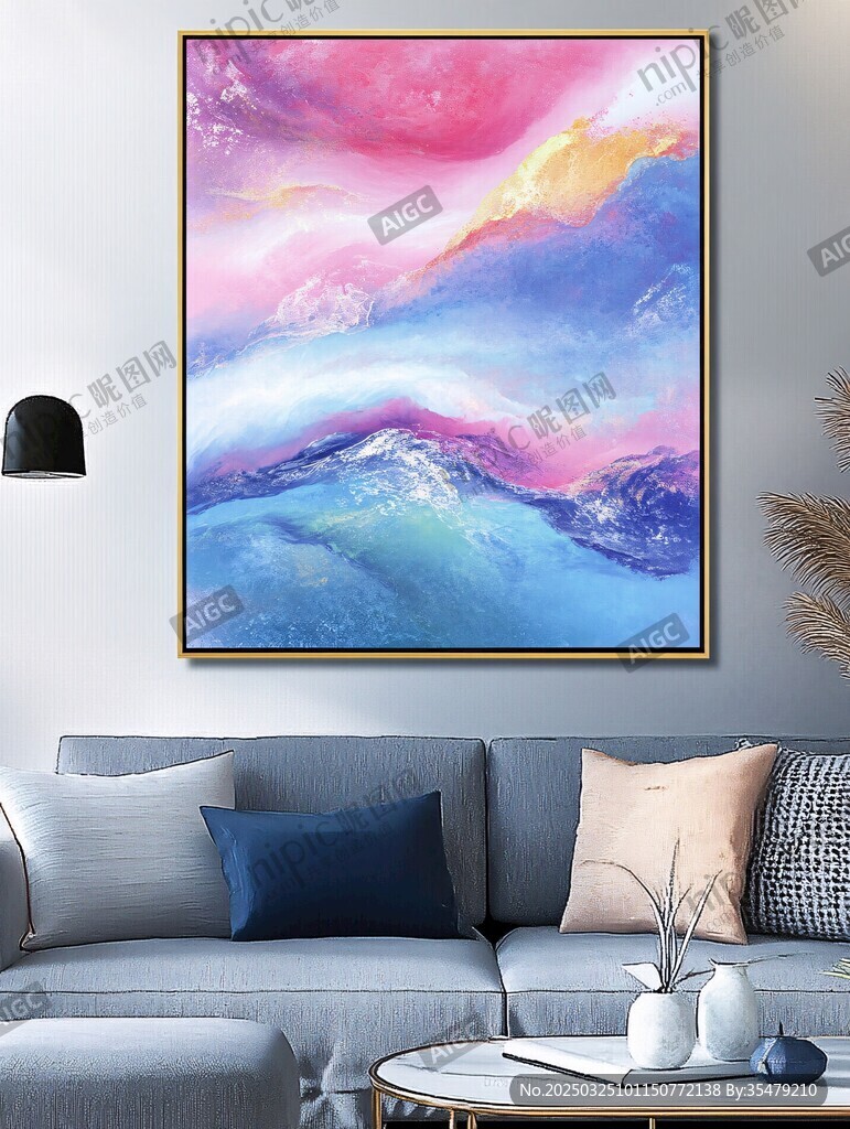 梦幻山川抽象装饰画