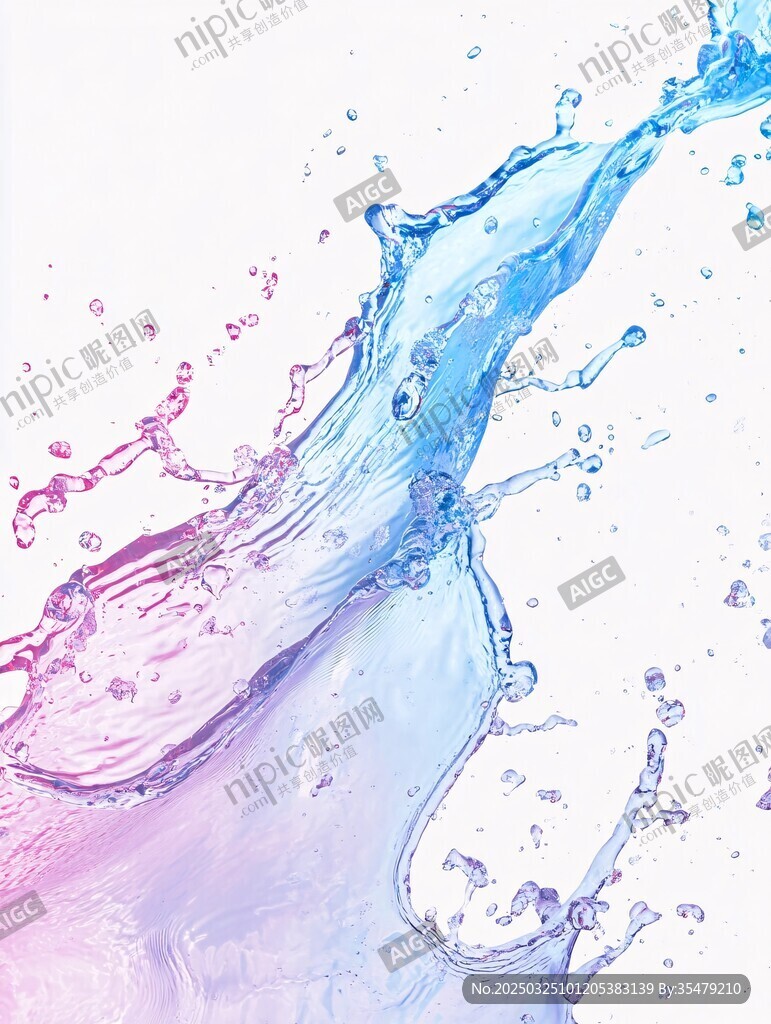 彩色水花飞溅瞬间