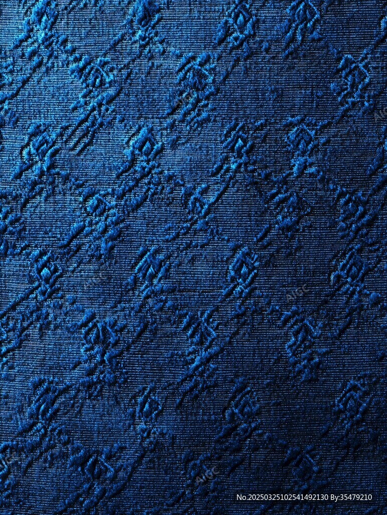 深蓝色纹理布料特写