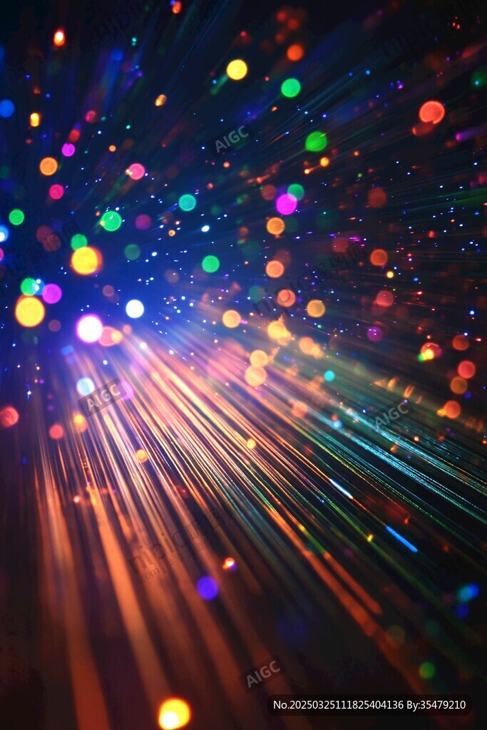 梦幻炫彩光线粒子背景图