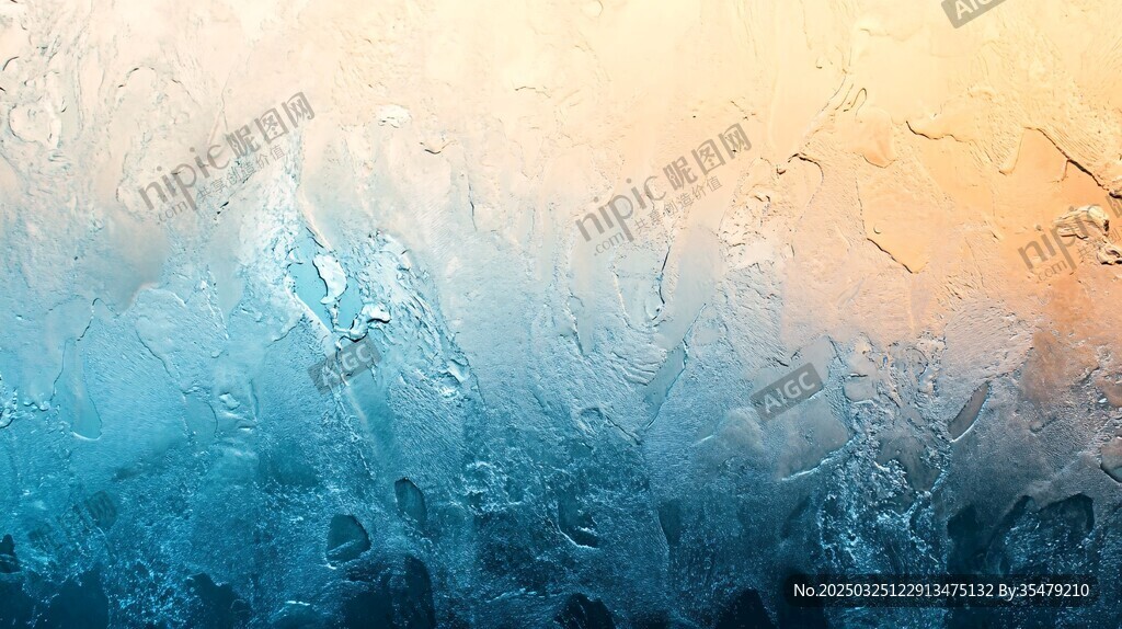 梦幻冰面纹理艺术图景
