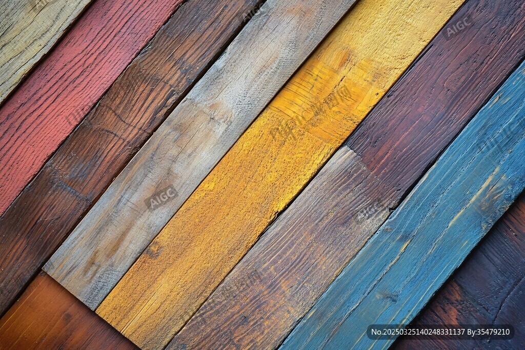 多彩拼接木板纹理背景图