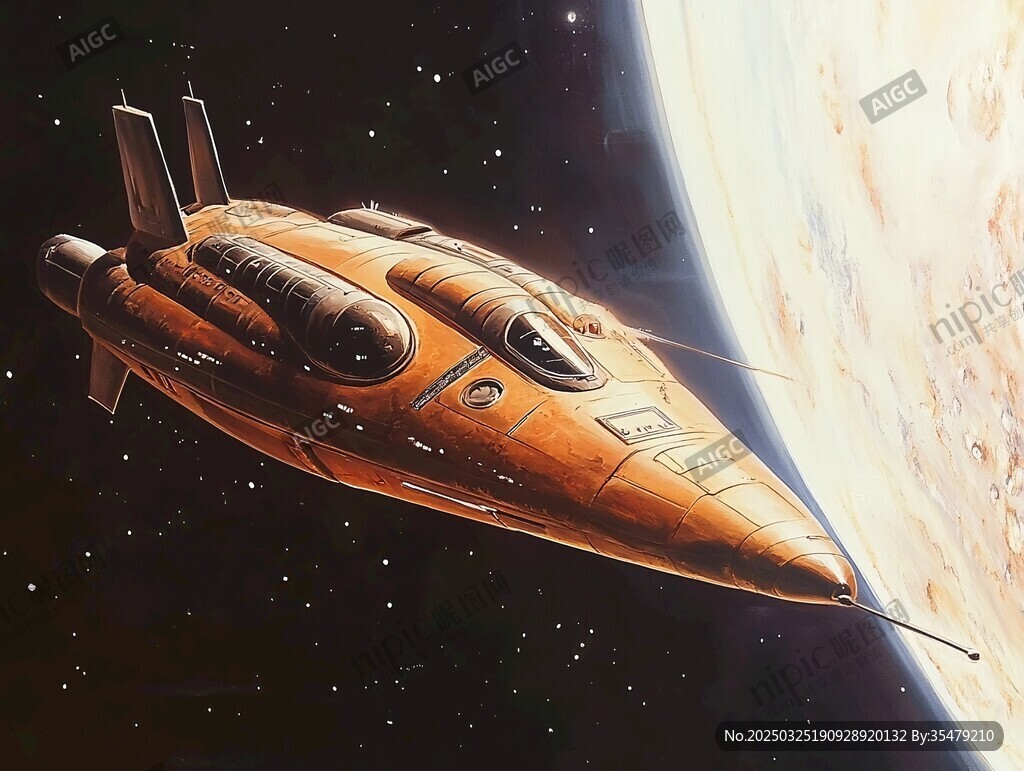 星际飞船在宇宙中航行