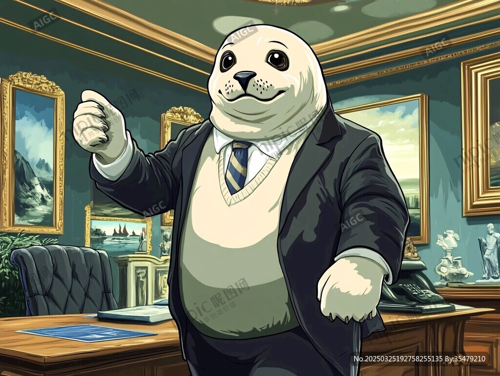 海豹经理办公室内展自信