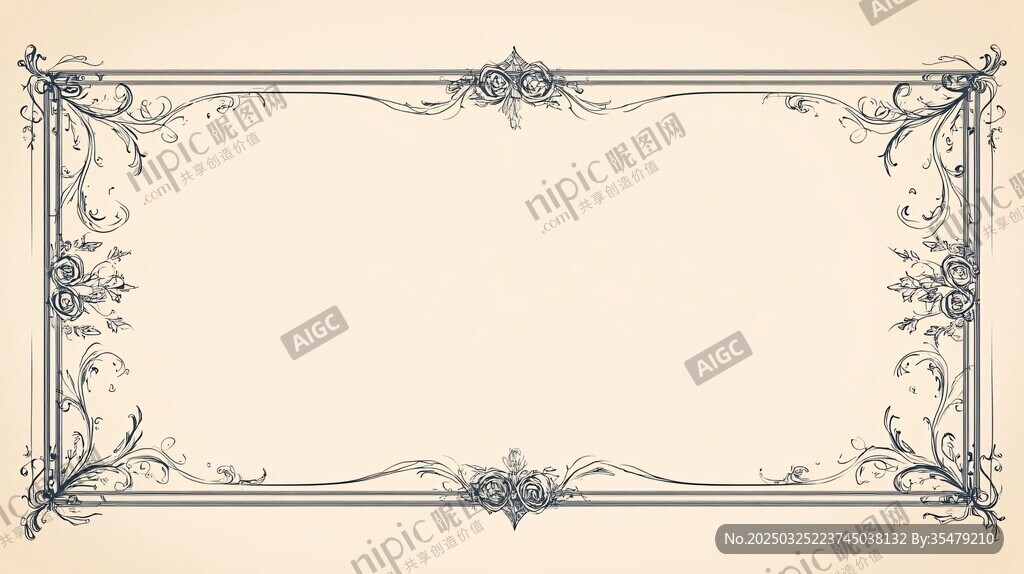 复古精美边框装饰图案