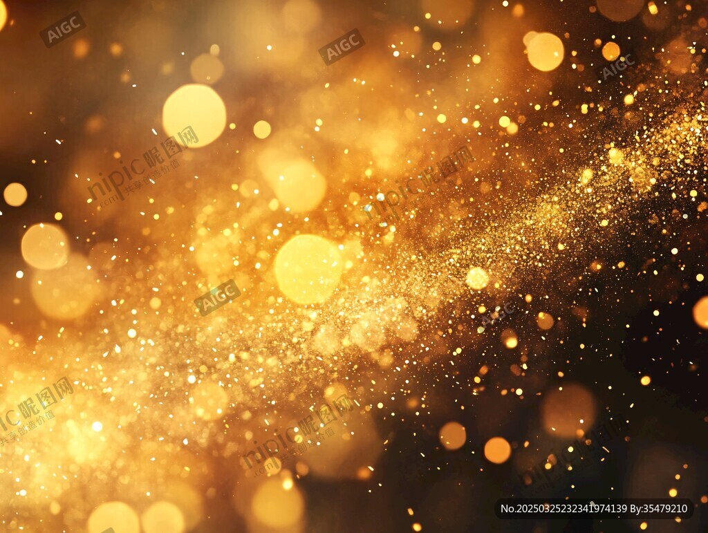 金色梦幻光斑背景特效