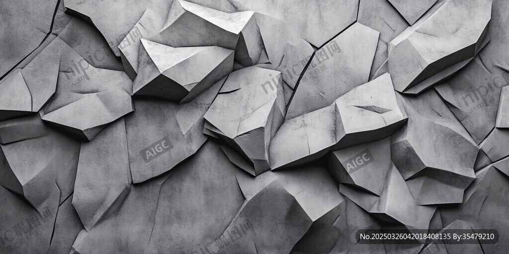 褶皱几何石块墙面纹理