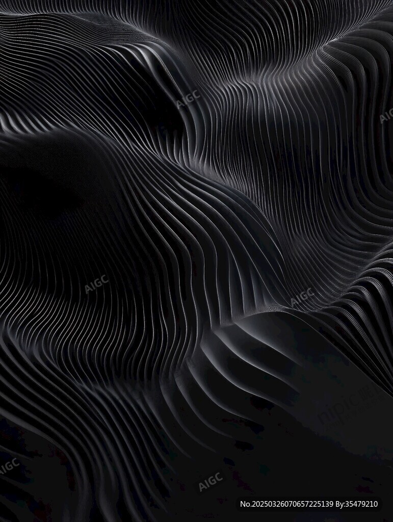 黑色动感线条抽象纹理图案