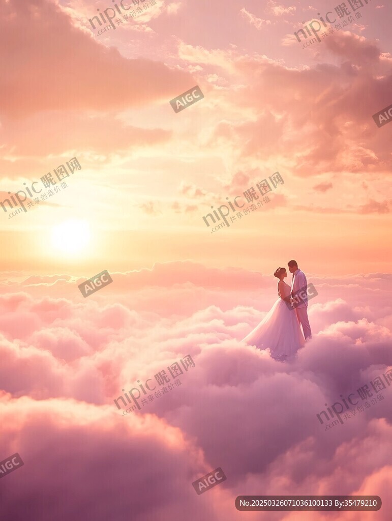 云端浪漫 情侣的梦幻时刻