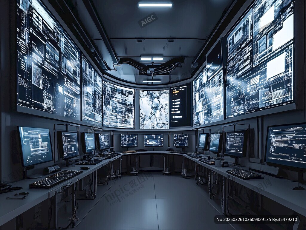科技感十足的监控指挥中心
