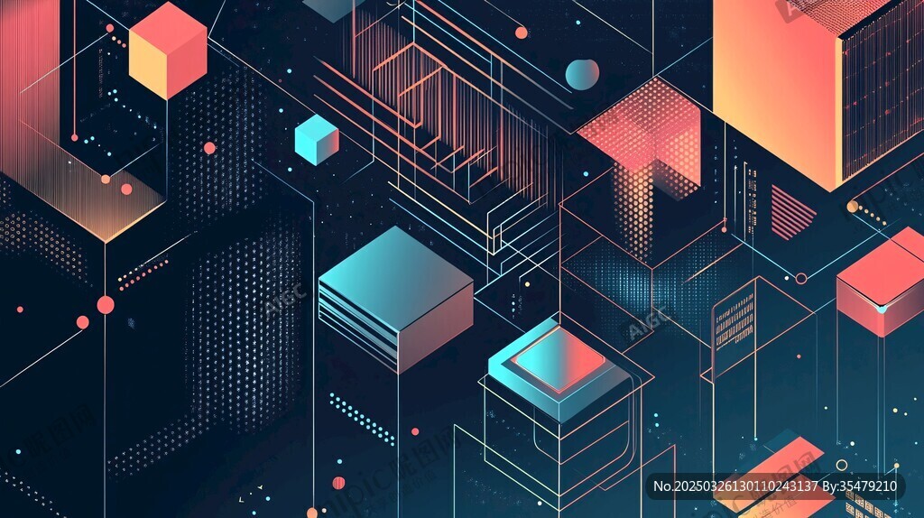 科技风几何图形抽象背景