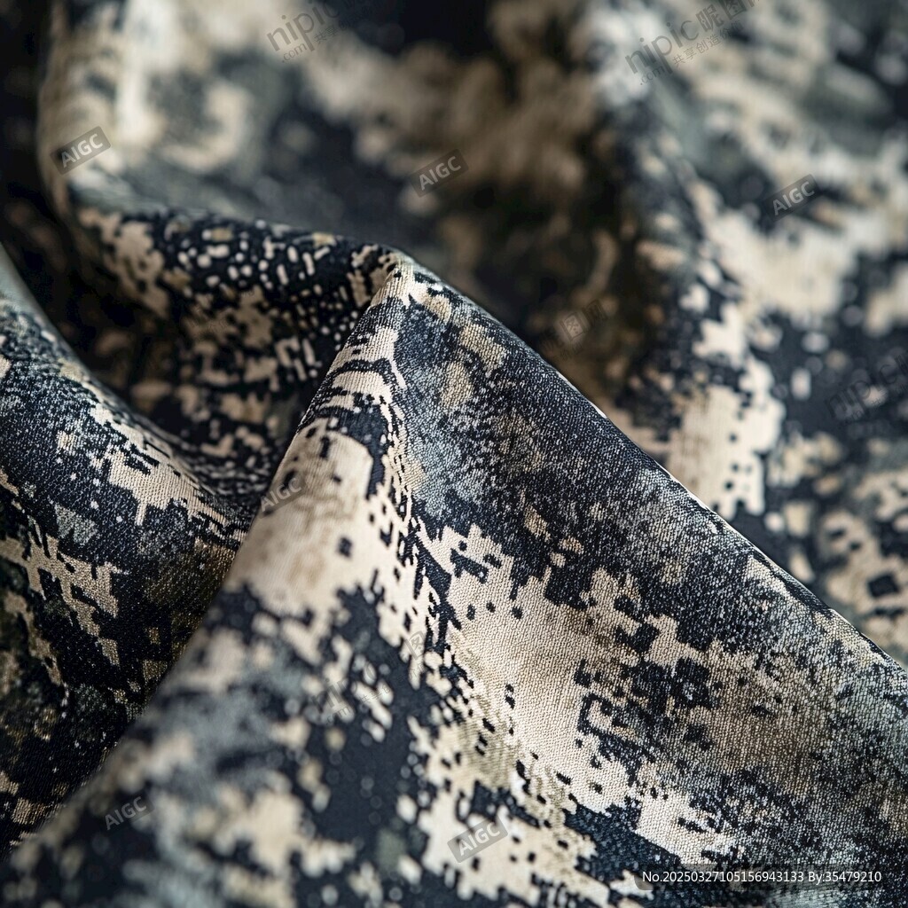 迷彩布料纹理特写