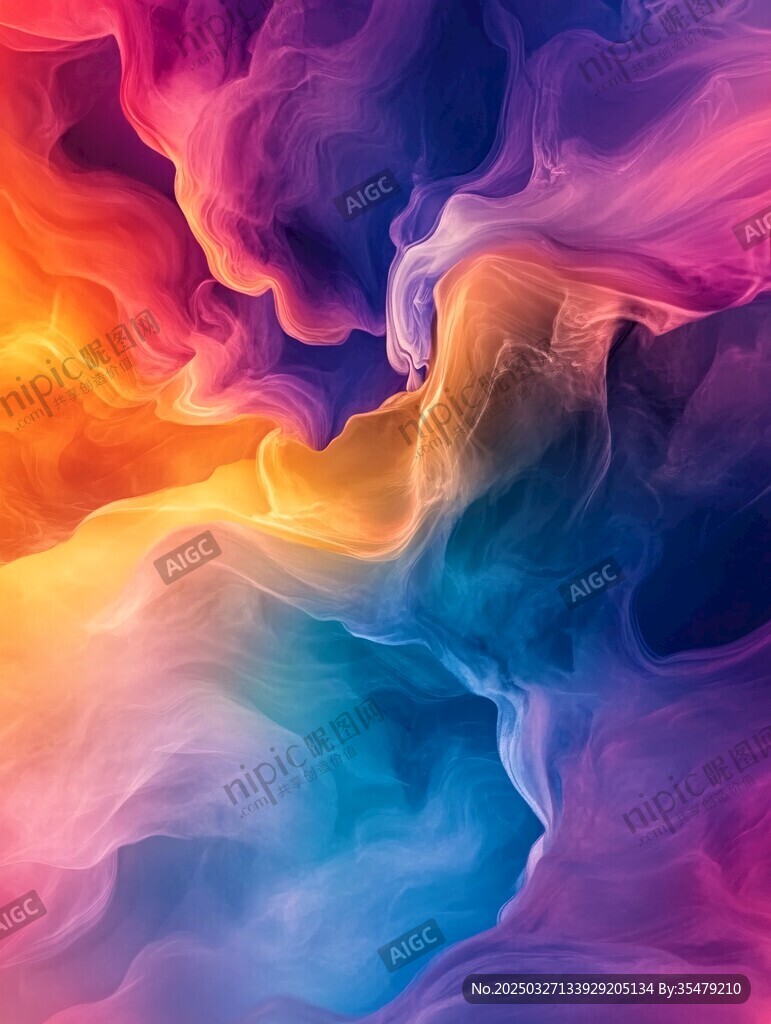 梦幻色彩流体艺术背景