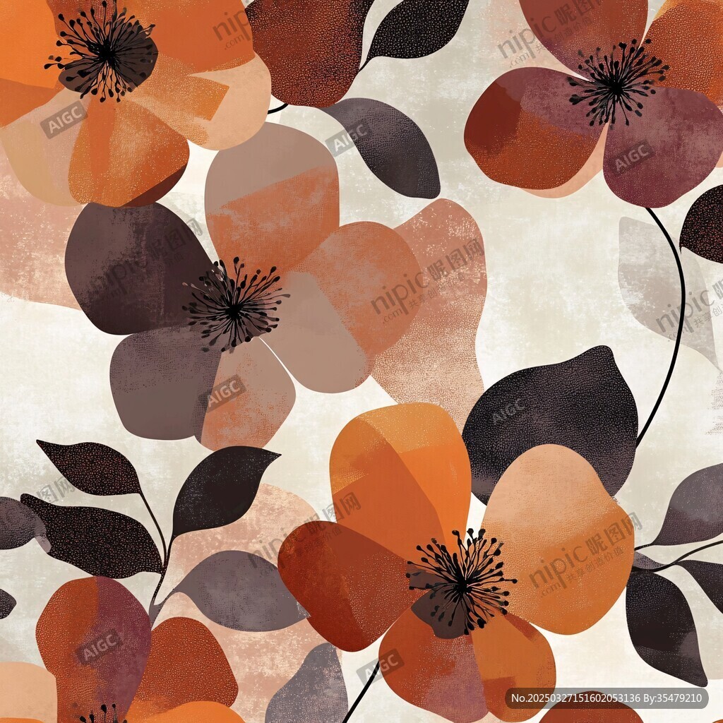 抽象花卉图案的唯美背景