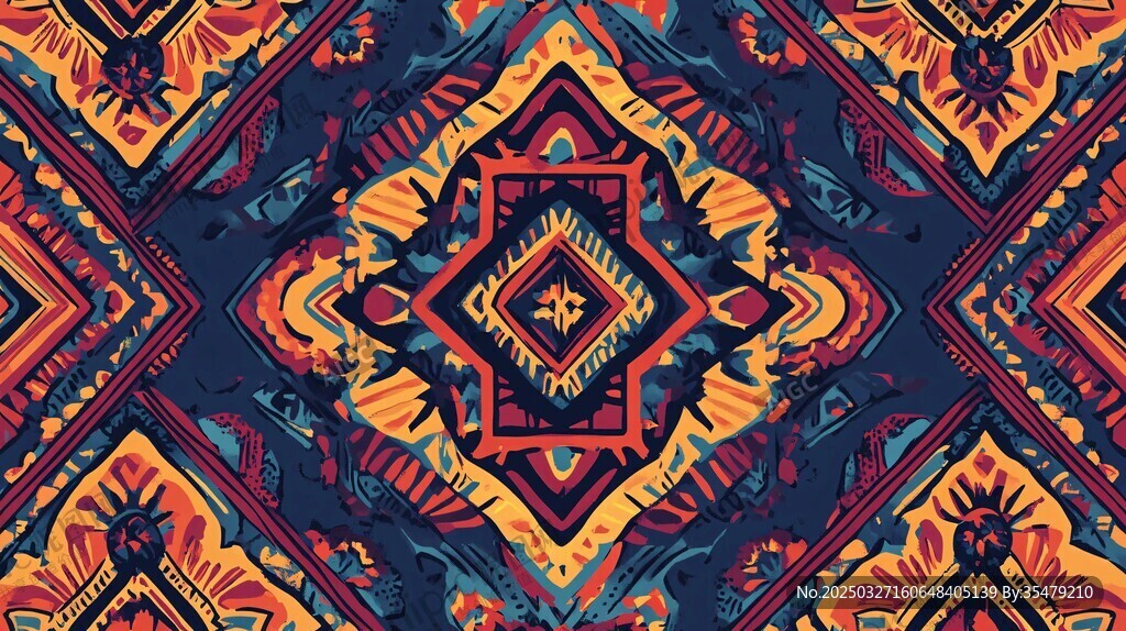 民族风几何图案精美纹样