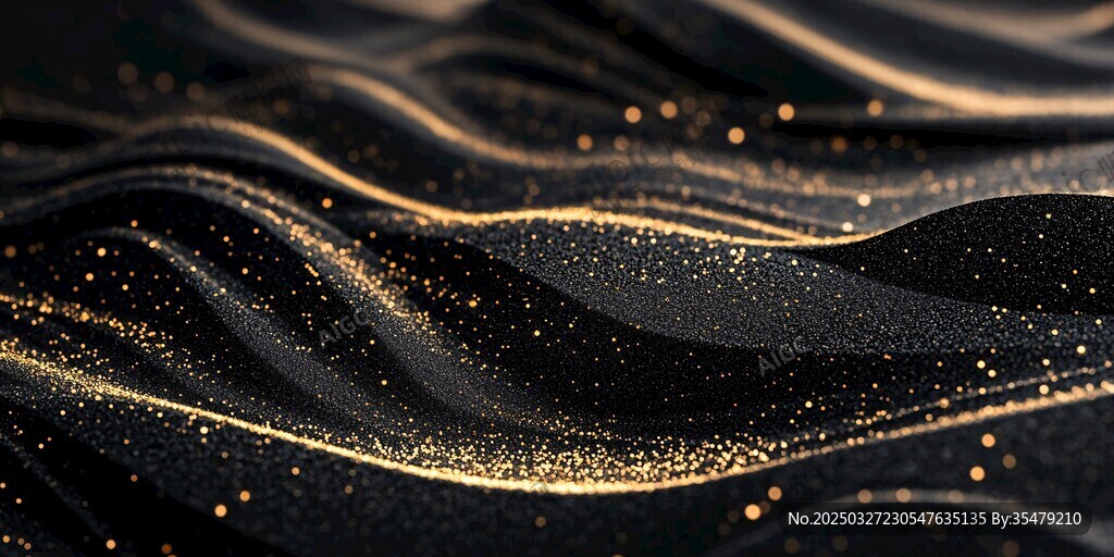 黑金波浪质感背景图