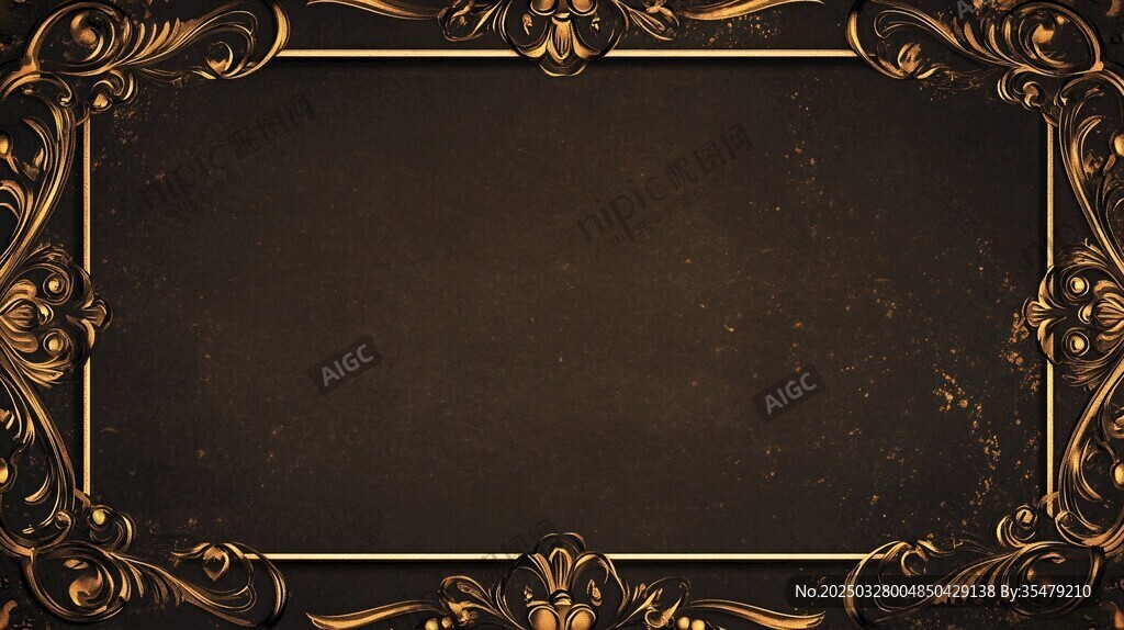金色华丽边框复古背景图