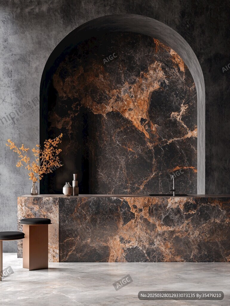 现代风大理石装饰接待台