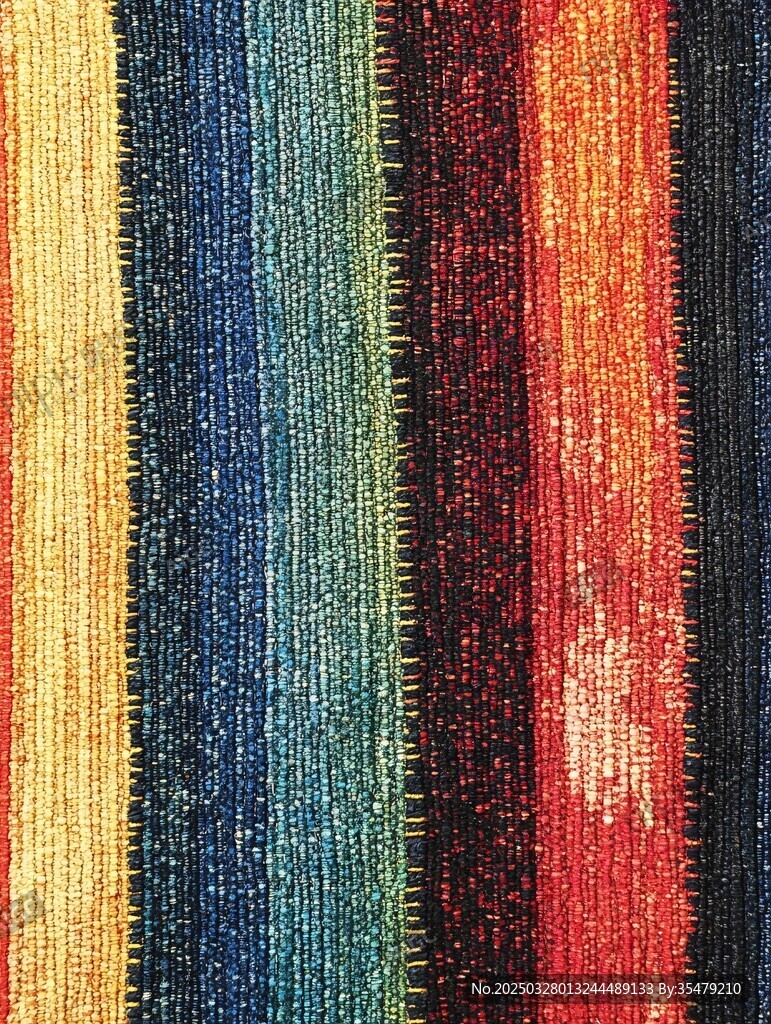 多彩条纹织物纹理图案