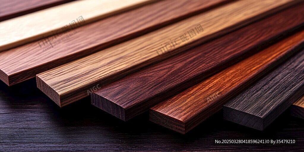 多样实木板材展示