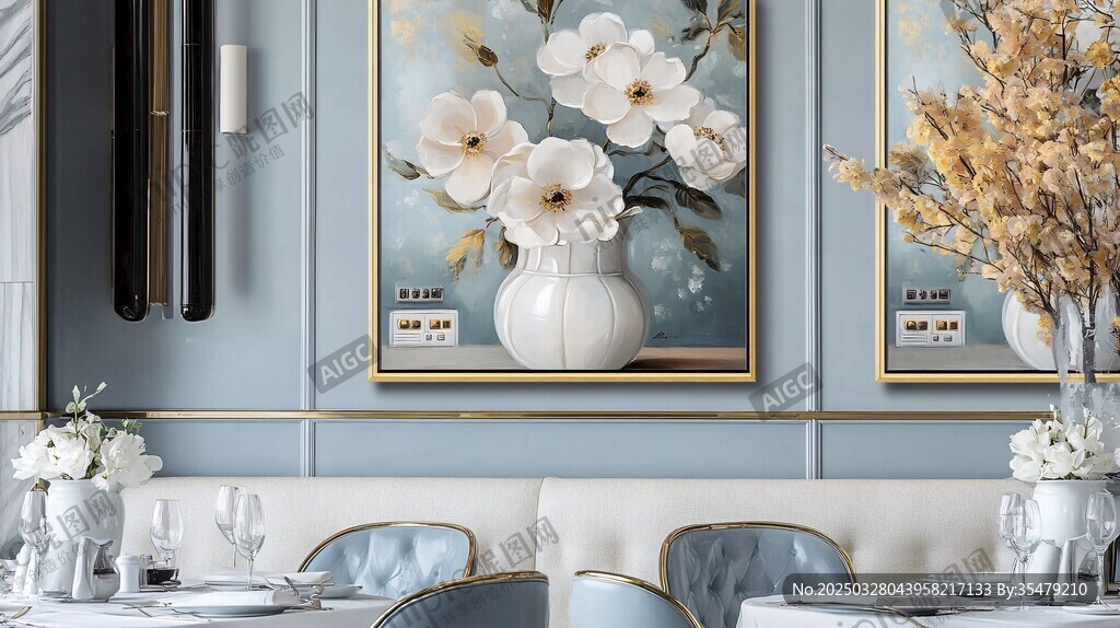 雅致餐厅花卉装饰艺术