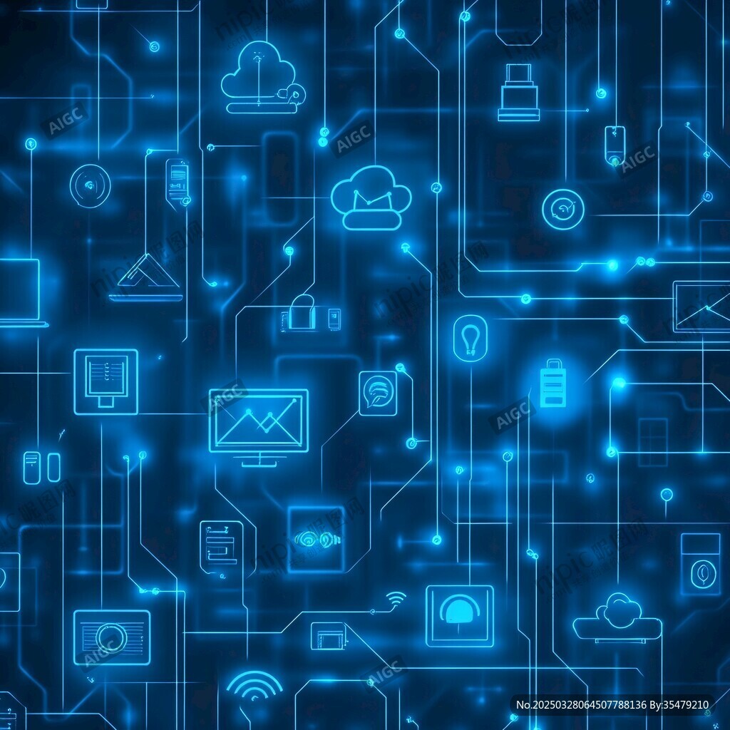 科技感十足的数字化背景图