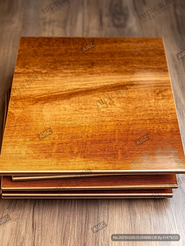 堆叠的精美木质板材