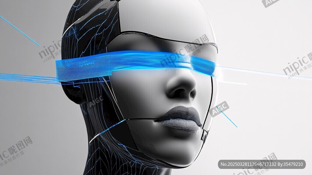 科技感十足的AI机器人头像