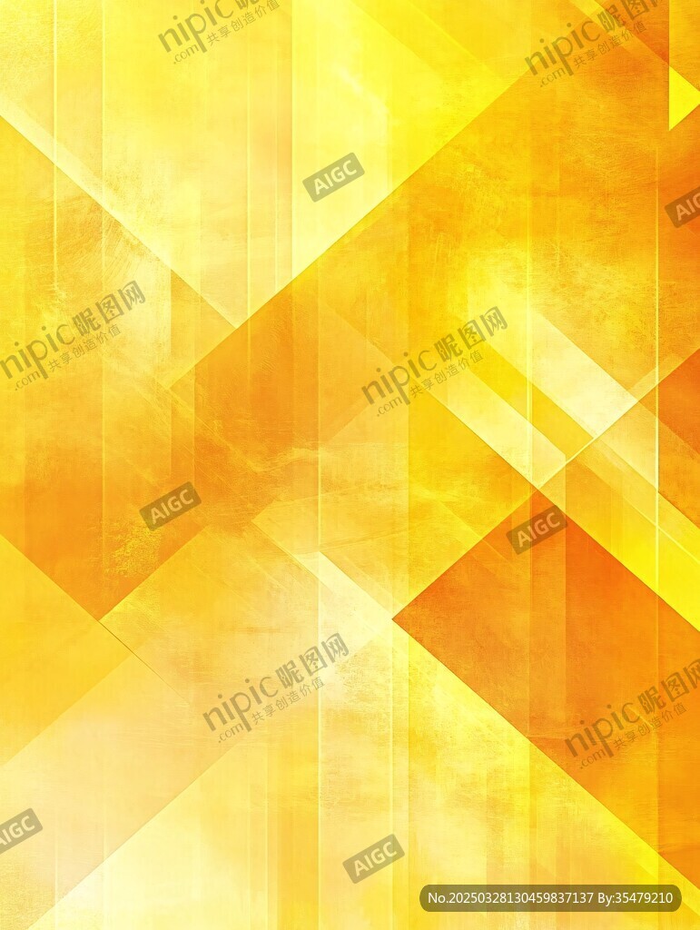 亮黄色几何抽象背景图