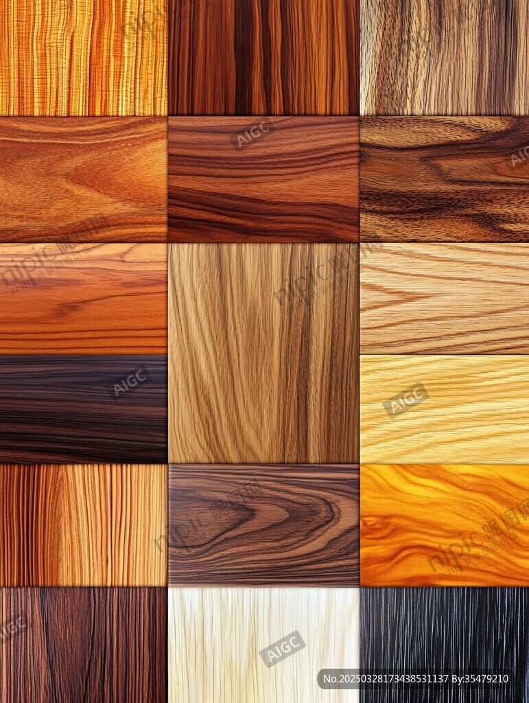 多样木材纹理展示图