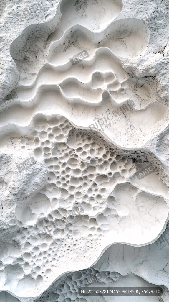 白色立体纹理抽象艺术图案