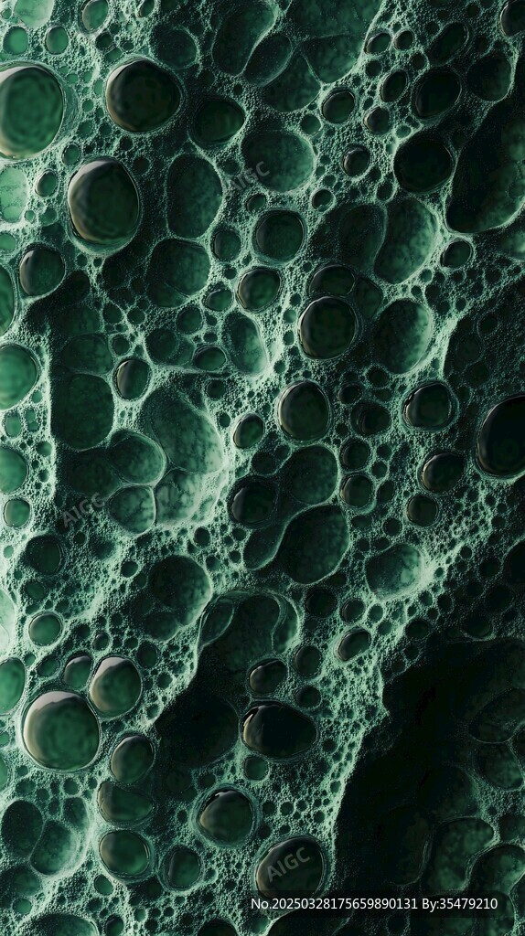 绿色泡沫纹理微观景象