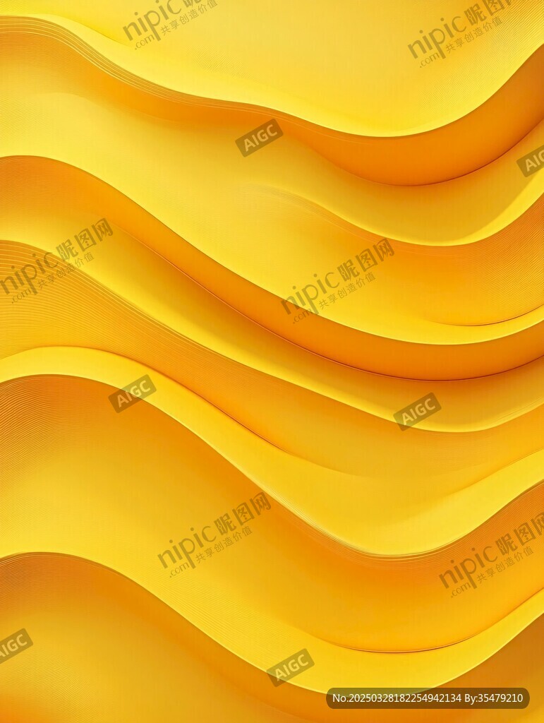 金黄波浪质感抽象背景图