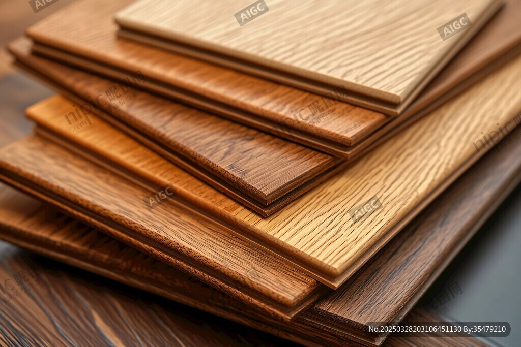 多样木纹地板板材展示
