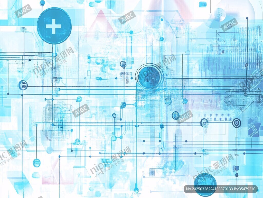 科技医疗背景图案设计