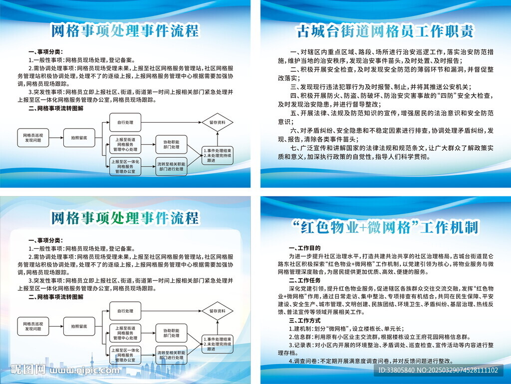 蓝色街道制度牌