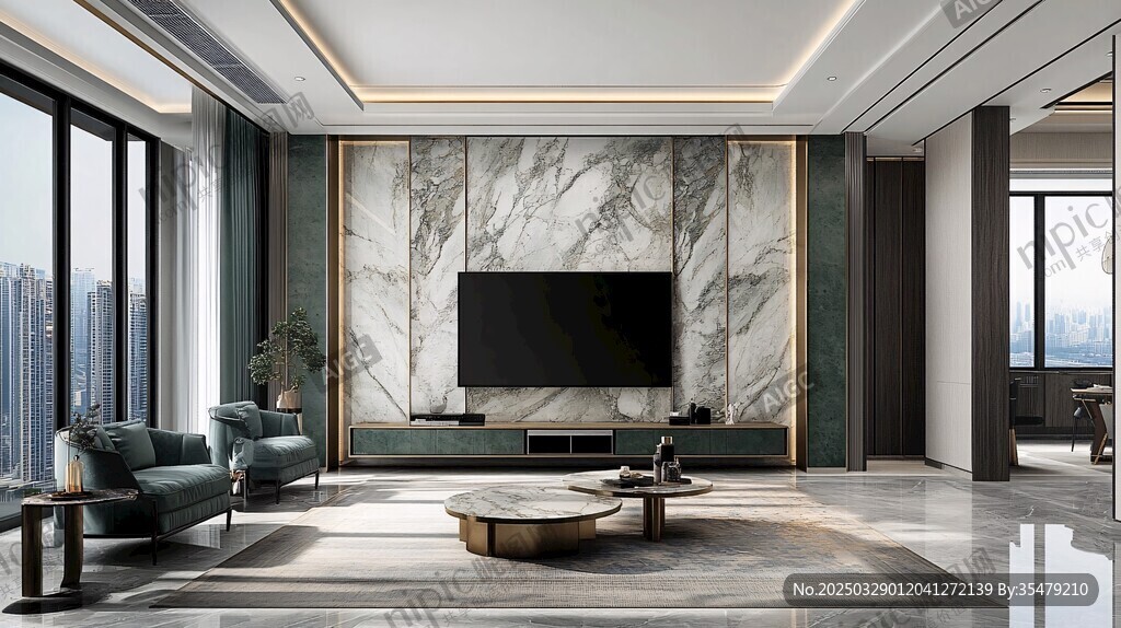 现代简约风豪华客厅空间