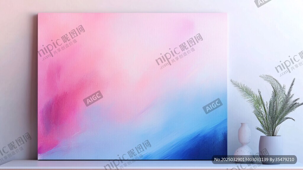 梦幻渐变色彩抽象装饰画