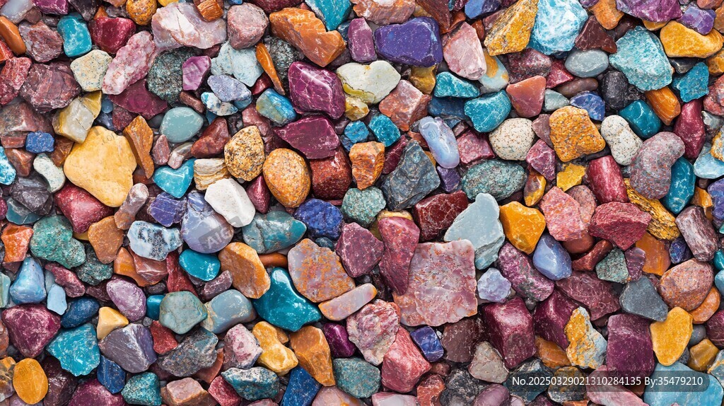 五彩斑斓的碎石