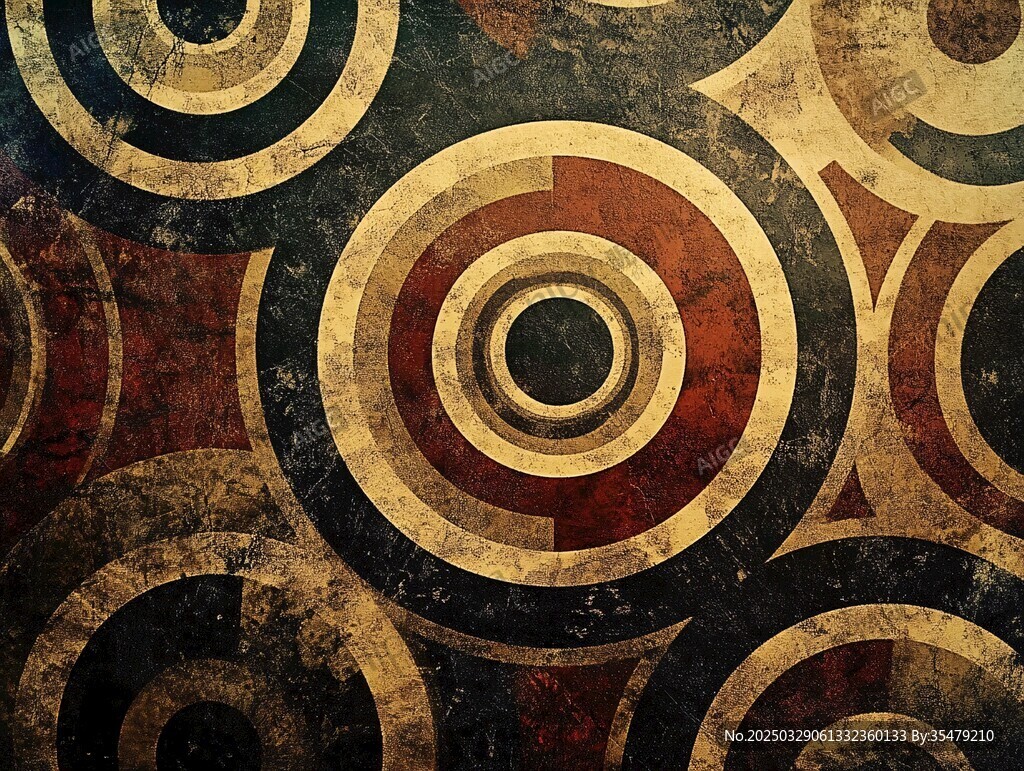 复古环形图案背景纹理