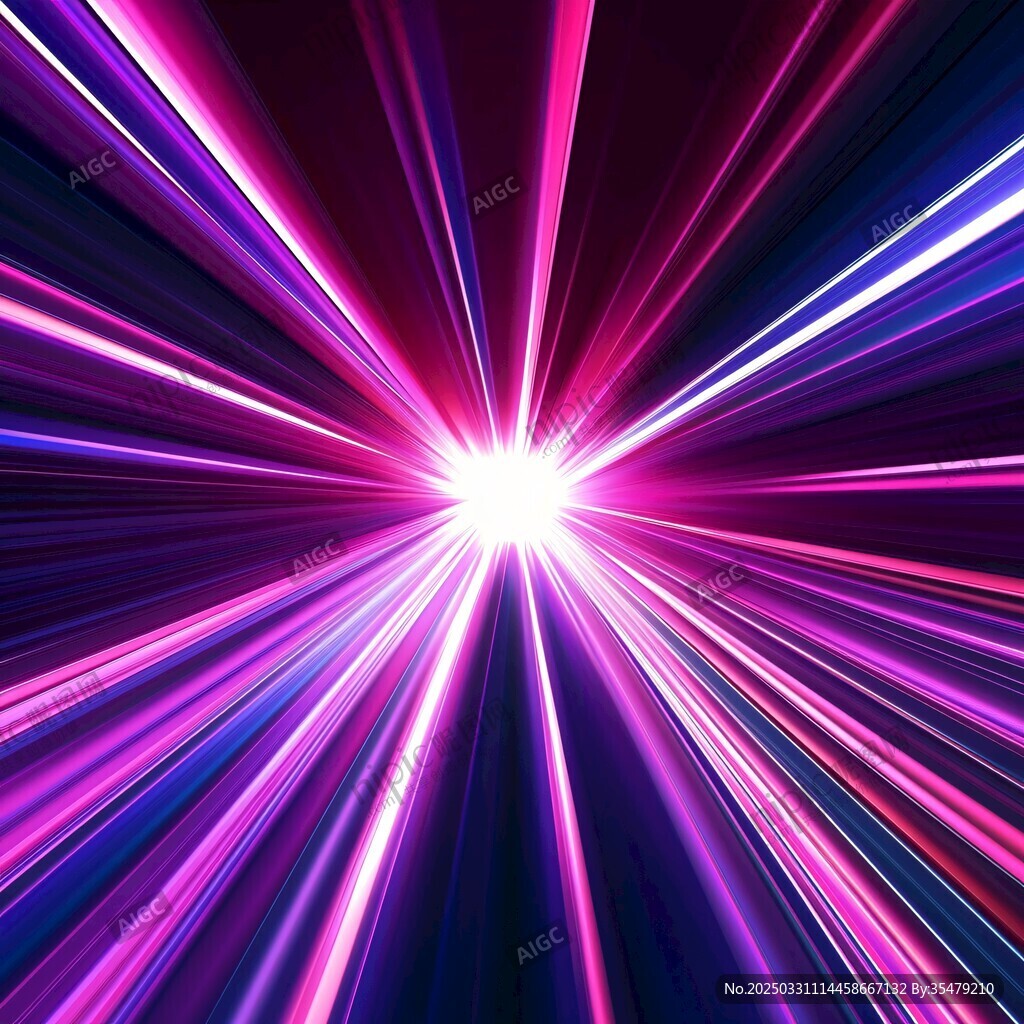 炫彩光线放射背景特效